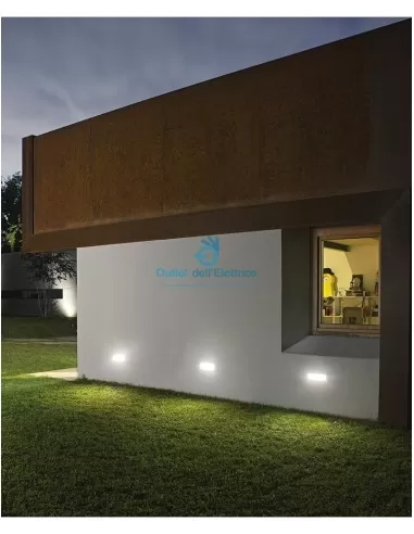 Gea luce GES150 Anthrazitfarbenes Aluminium-Stufenlicht 7 W LED